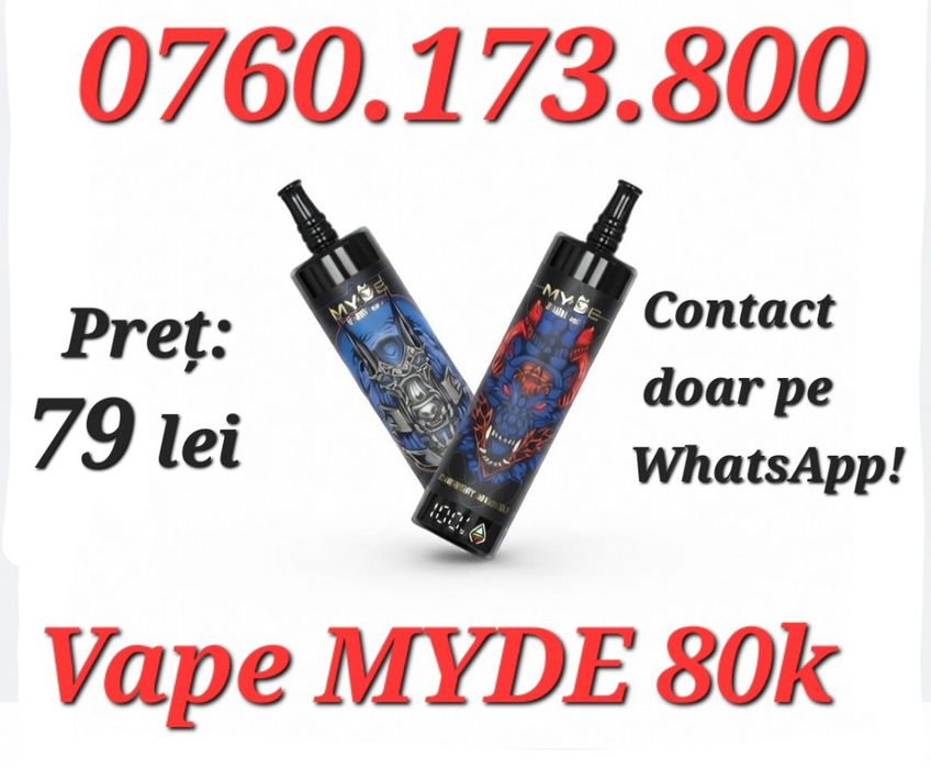 Narghilea/Vape-uri/Țigări electronice/E-shisha – MYDE 80k EXTRA FUM