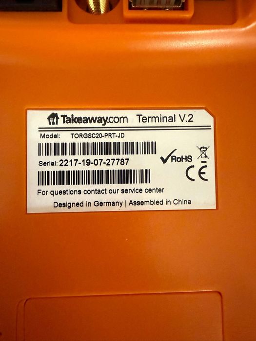 Tableta terminal V.2 Android Takeaway cu imprimanta usb ethernet