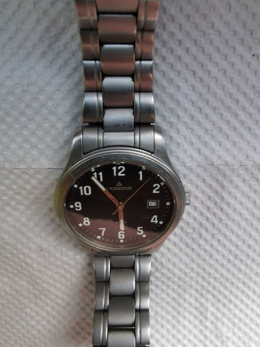 Ceas Dugena quartz inox waterresistant limbile si indicatorii orari fosforescenti
