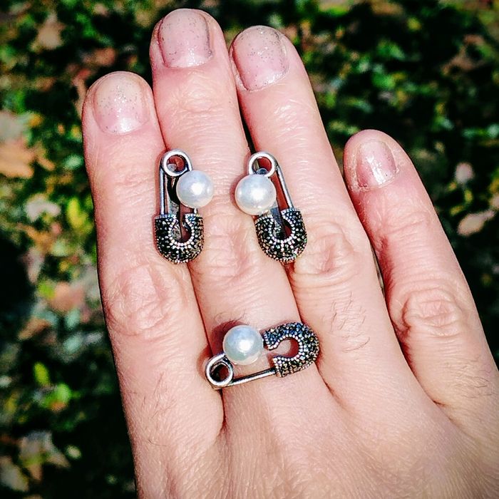 Комплект "Жемчужная булавка" Италия