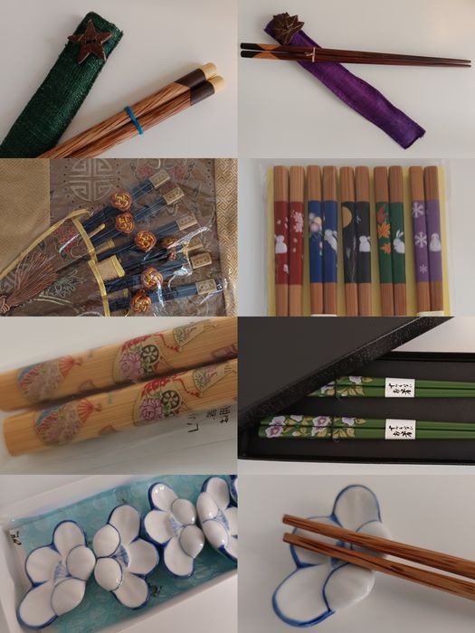 Японска кутия, ветрила, клечки за хранене, за горене, топка, и др.