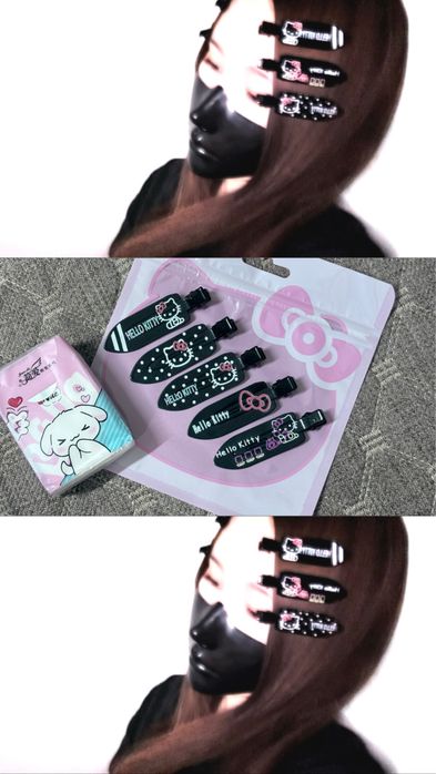 Милые заколки с Hello kitty