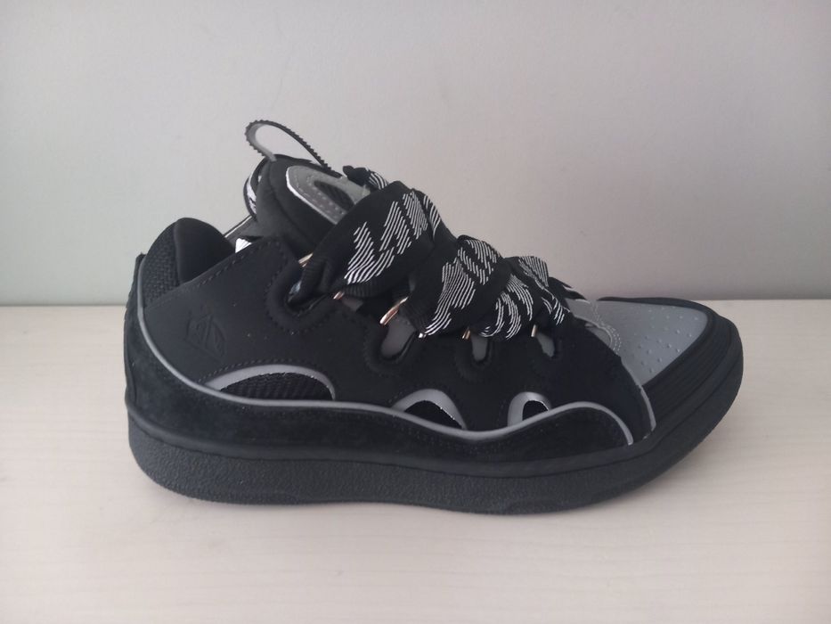 Lanvin curb sneakers бели, черни и розови