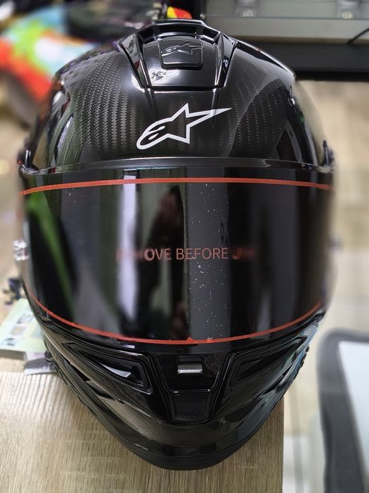 Cască moto Alpinestars Supertech R10 Solid Carbon.