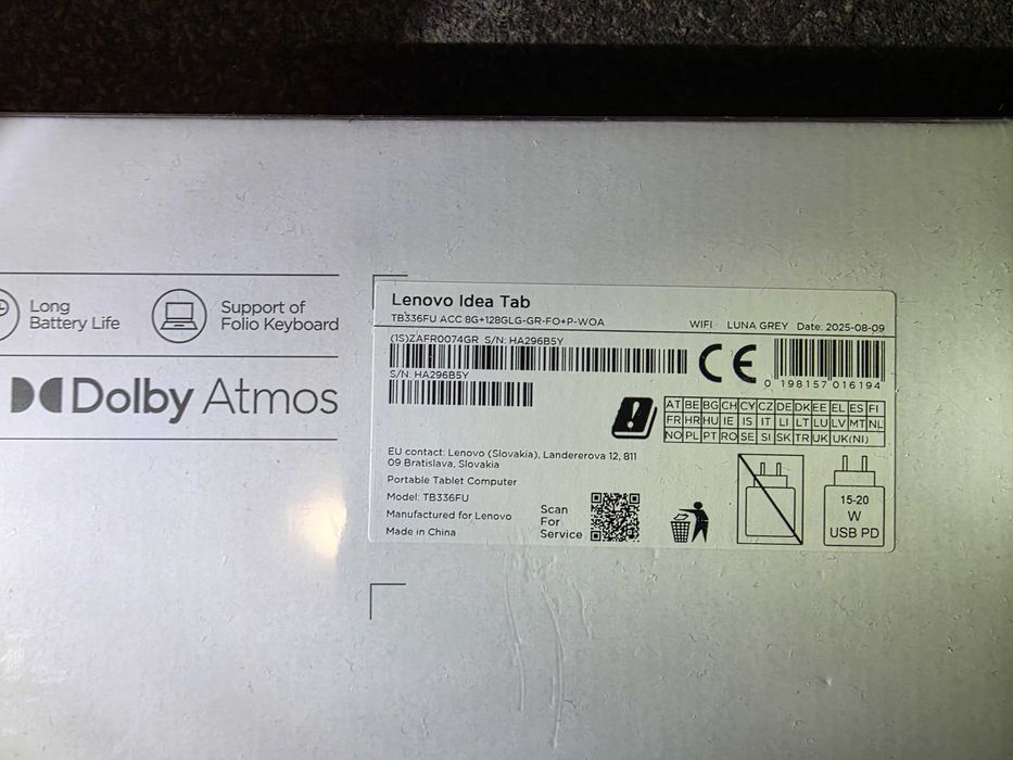 Tableta LENOVO Idea Tab 11", 8GB RAM, 128GB, Lenovo Tab Pen + Folio Ca