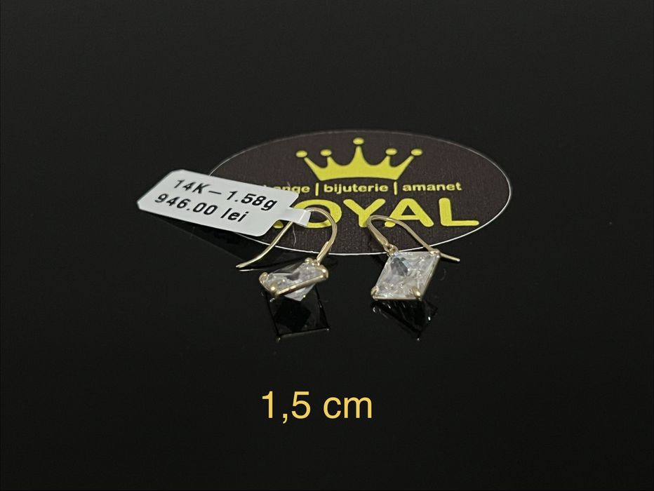 Bijuteria Royal CB : Cercei dama aur nou 14k 0,84gr