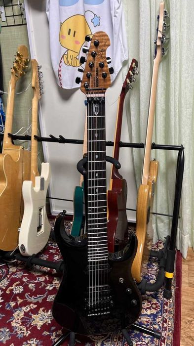 Ernie Ball Music Man JP16 (BFR) Rose 7-string Floyd Black Lava USA