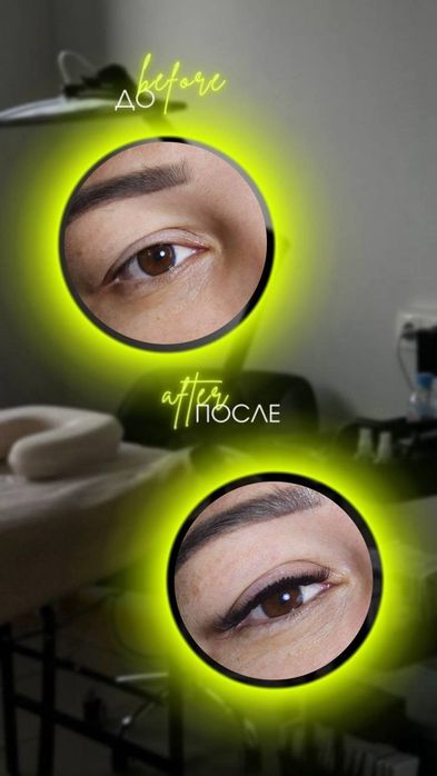 Наращивание ресниц,  Ламинация ресниц, и бровей с выездом
