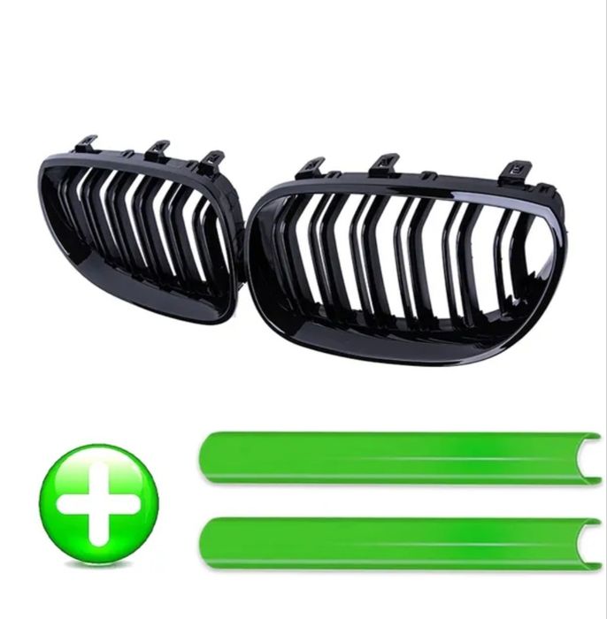 Set Grile Duble si V-Brace Bmw E60 M Negru