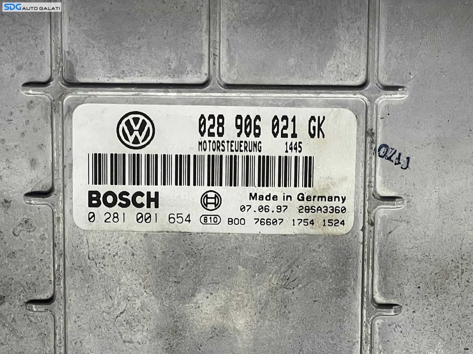 Kit Pornire ECU Calculator Motor Bosch Ceas Ceasuri Bord Cheie Chei CIP Imobilizator Volkswagen Passat B5 1.9 TDI 1997 - 2001 Cod 028906021GK 0281001654 [L3161] [L3162]