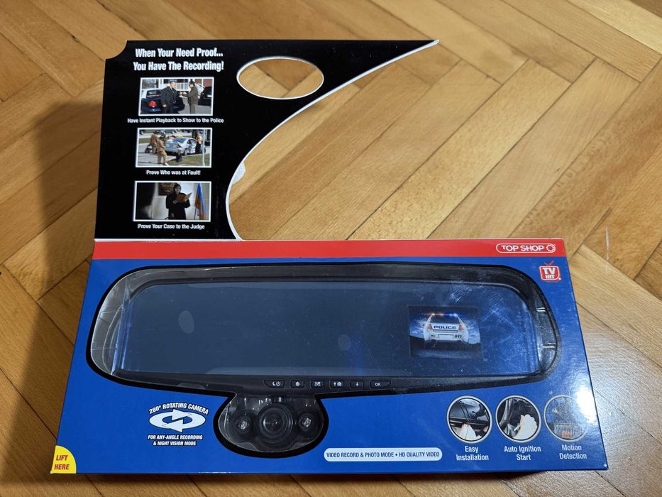 Видеорегистратор HD Mirror Cam – ОГЛЕДАЛО с вградена КАМЕРА за кола