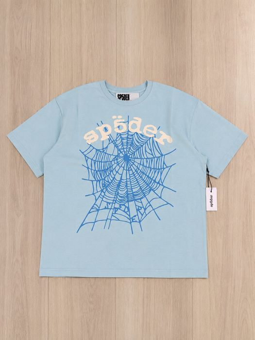 Sp5der Light Blue Set – T-Shirt & Shorts