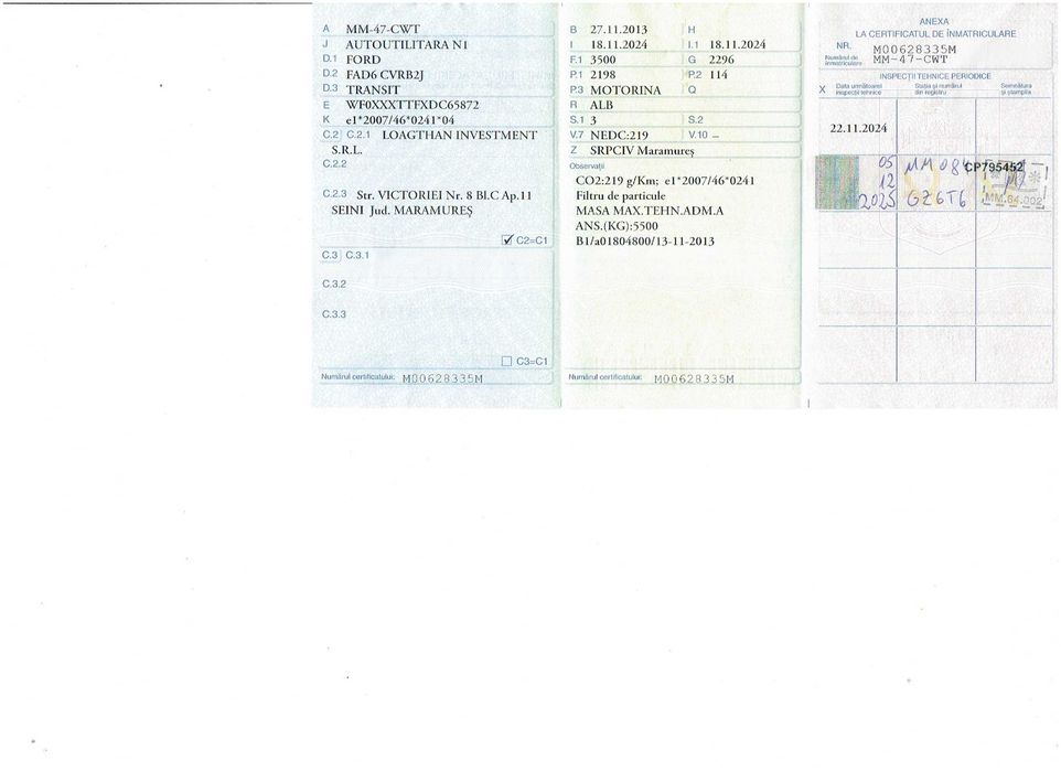 Ford Transit L3 H3 2.2 2013 lung inalt duba utilitara