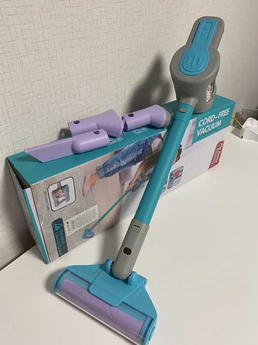 Детска вертикална прахосмукачка - светло тюркоазен