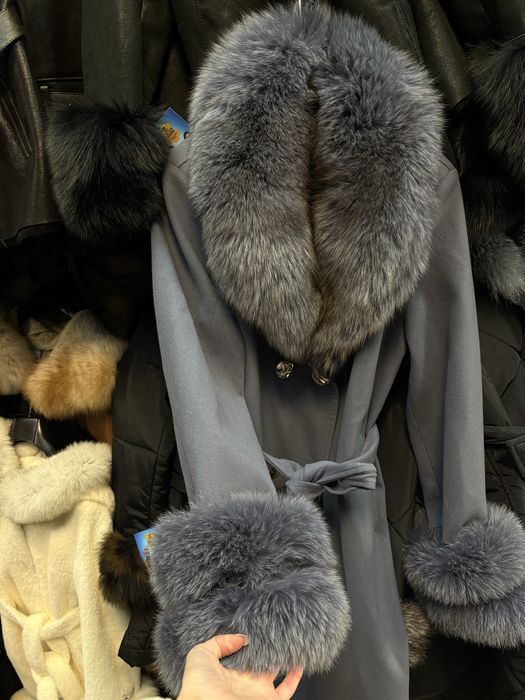 Палто от естествен косъм и вълна