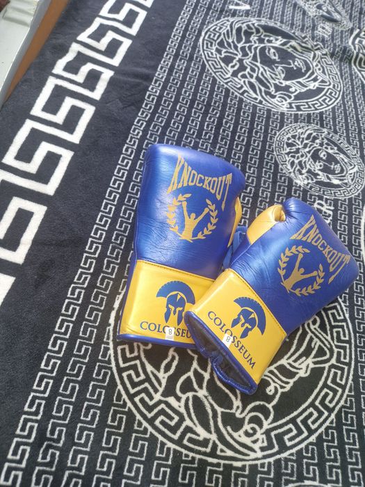 Manusi cnockout noi albastru galben coloseum