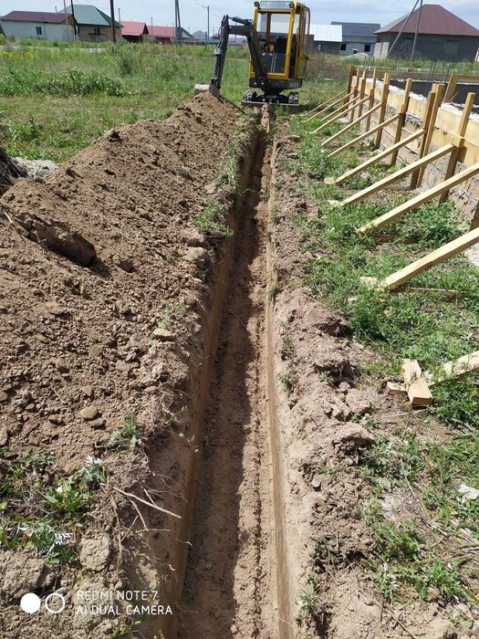 Траншеи, септик, планировка, котлован