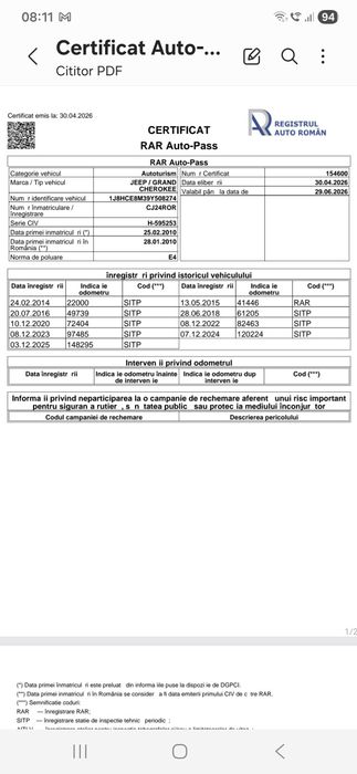 Jeep Grand Cherokee 3.0 CRD facelift V6 Mercedes | 218 CP | Km originali verificați | Raptor
