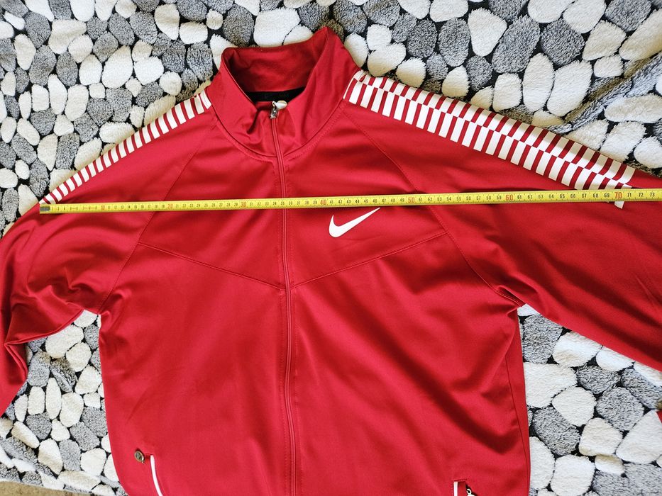 NIKE L - XL Мъжки спортен комплект червено/Бордо и черно