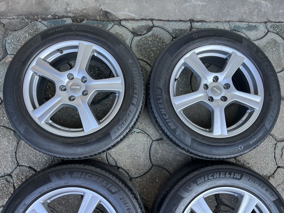 Jante aliaj 5x112mm, anvelope vara 215/60 R17, VW Tiguan, Audi Q3, Seat, Skoda