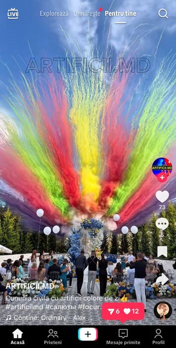 Fum greu,sori rotativi, gender reveal,oglinda magică,vulcani