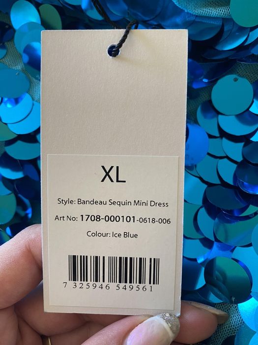 Къса официална синя рокля