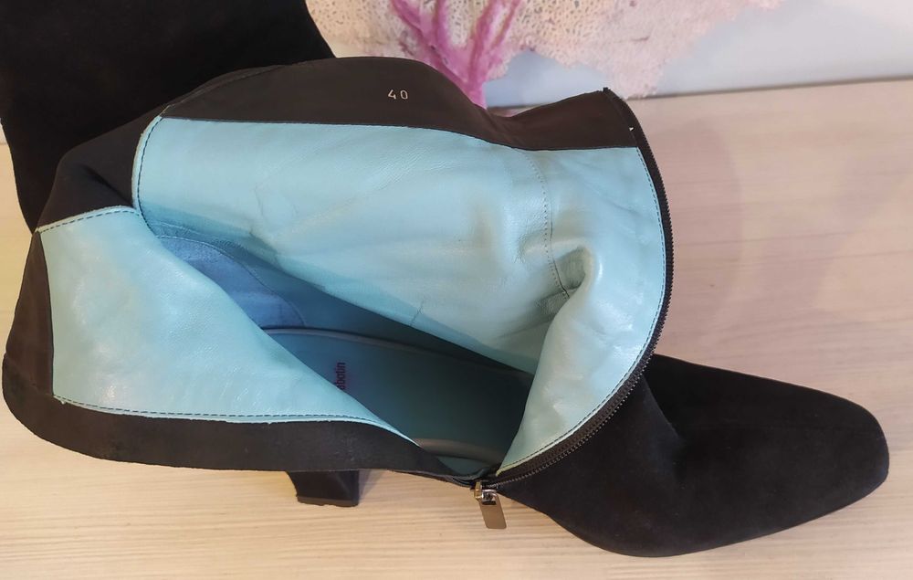 THIERRY RABOTIN черни велурени боти №40