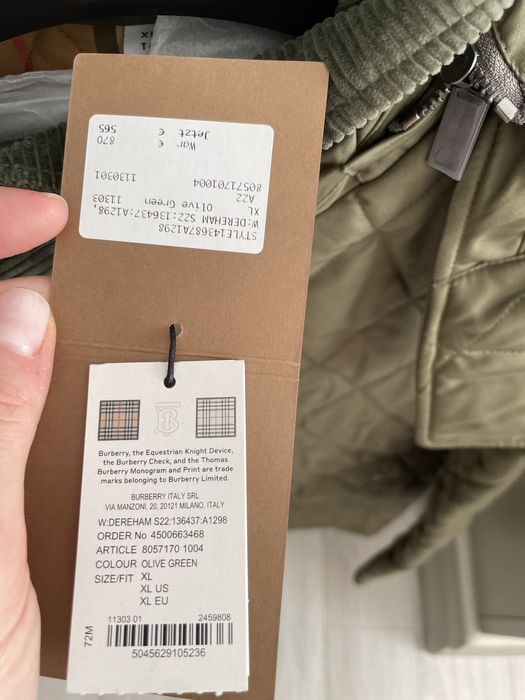 Jacheta Burberry, marimea XL