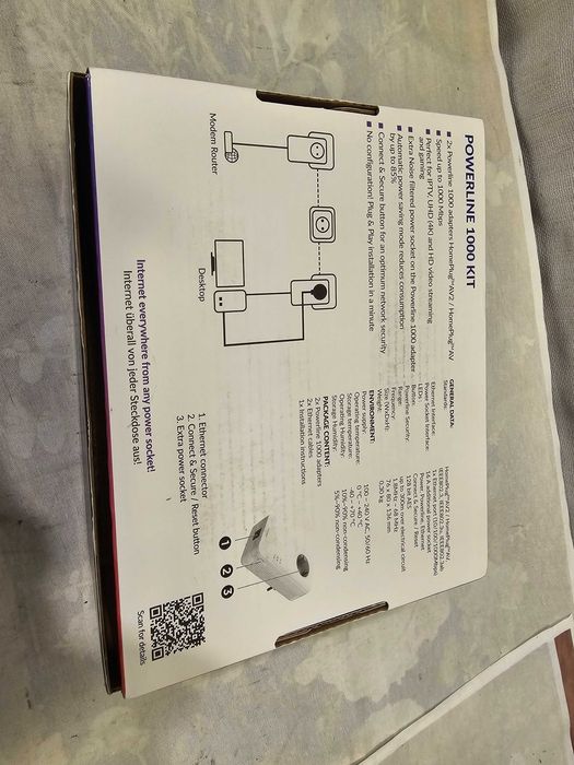 Smart Strong Set Powerline 1000 Duo 1000 Mbps Adaptor Wlan 1200 Mbps