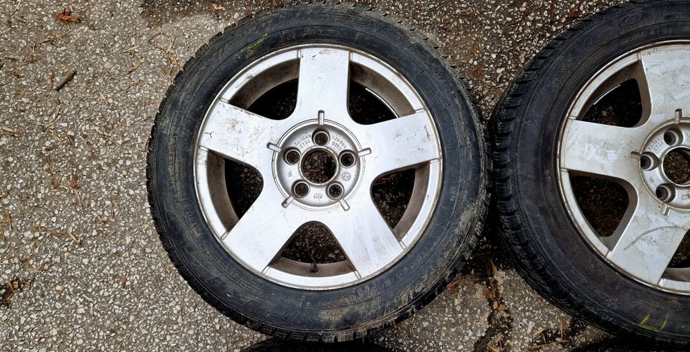 VW 15 5х100 лети джанти Фолксваген Поло. 185/60/15 зимни гуми 7мм