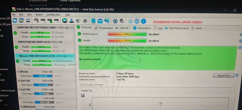 Ssd 512gb micron m2