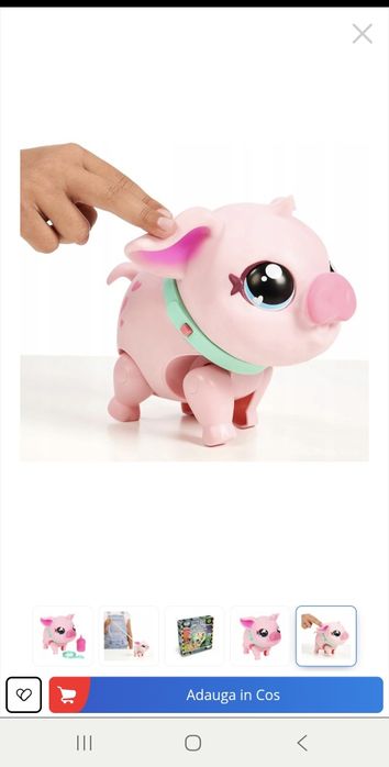 Porc interactiv cu lesa si biberon