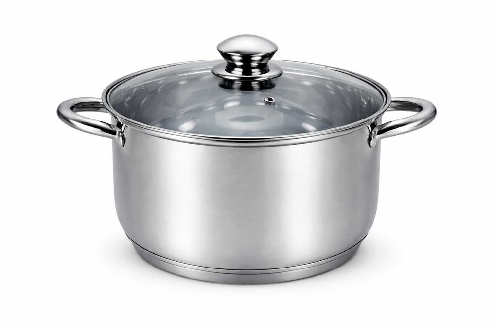 Oala inox Swiss Z Line ZSC-1220 20 cm cu capac sticla 3.5 L