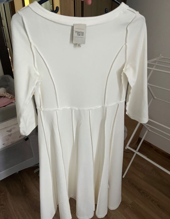 Vand rochie alba eleganta sarcina si alaptare