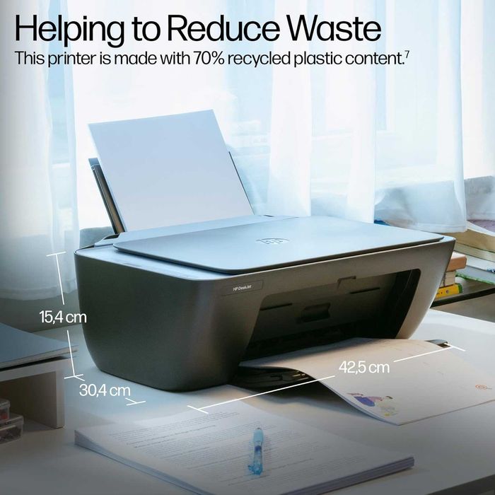 Многофункционален принтер HP DeskJet 2910, безжичен, цветен