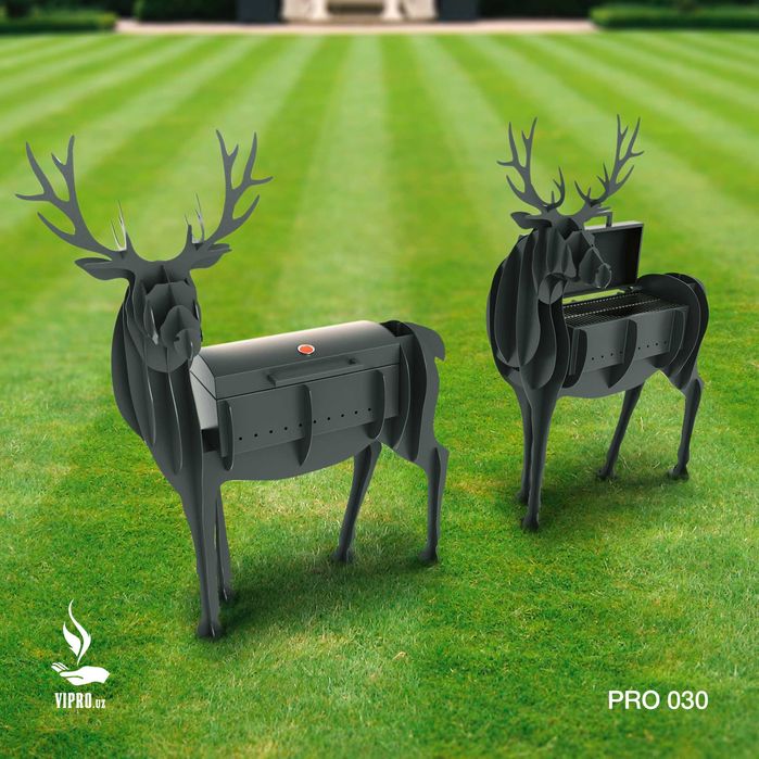 Мангал-барбекю-гриль "Олень" модель PRO-030,кура,шашлычница