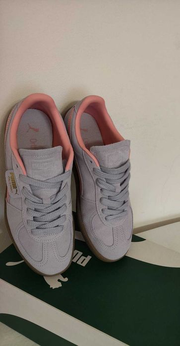 Adidasi Puma, piele intoarsa, 39, lila