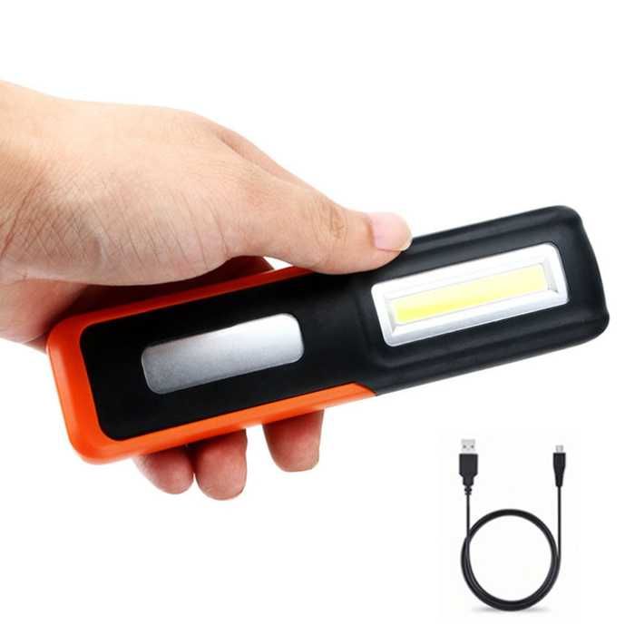 Работна LED Лампа ESEN99 с Батерия 1200mAh – USB Зареждане, до 3 часа работа и Стойка за Дом, Гараж, Къмпинг и Риболов
