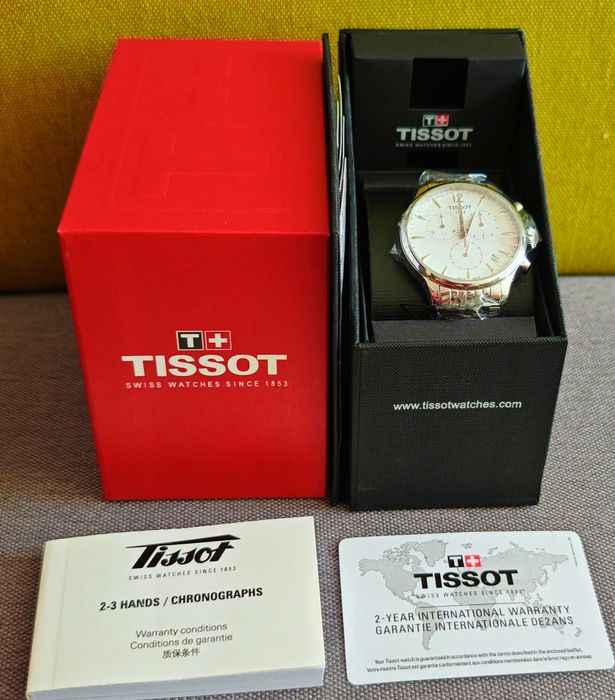 TISSOT Tradition мъжки часовник хронограф дата чисто нов 100% оригинал
