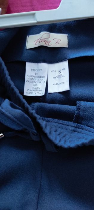 Pantalon casual bleumarin, talie 80-88cm, sold 100-110 cm, lungime 101