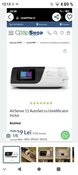 Vând resmed 11 airsense