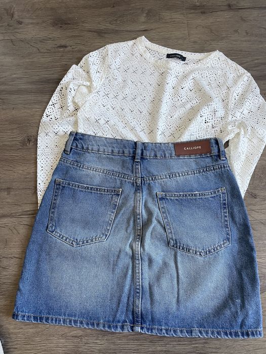 Бяла блуза и пола