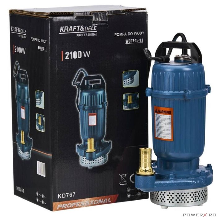 Pompa pentru apa curata si murdara, 2100 W, 1'', Kraft