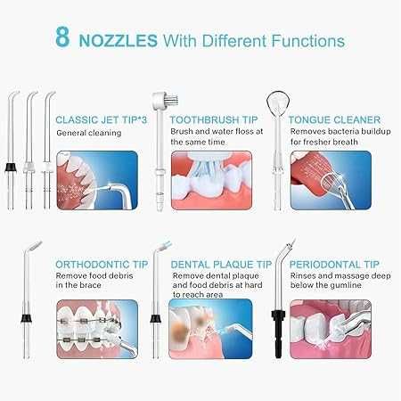 Зъбен душ TUREWELL орален иригатор 600ml 10 регулируеми налягания