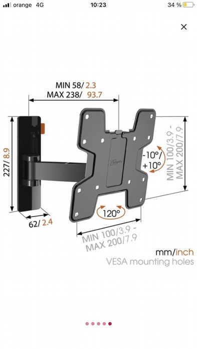 Suport  TV de perete Vogel s