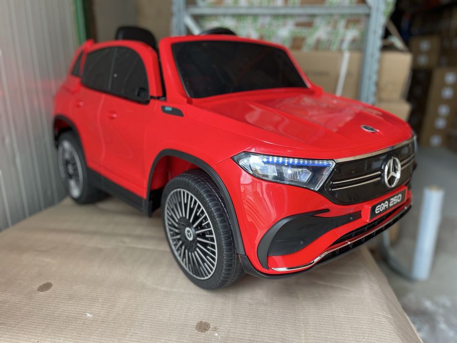 Masinuta electrica pentru copii cu licenta Mercedes Benz EQA Red,telecomanda 2,4G,roti EVA,scaun din piele,