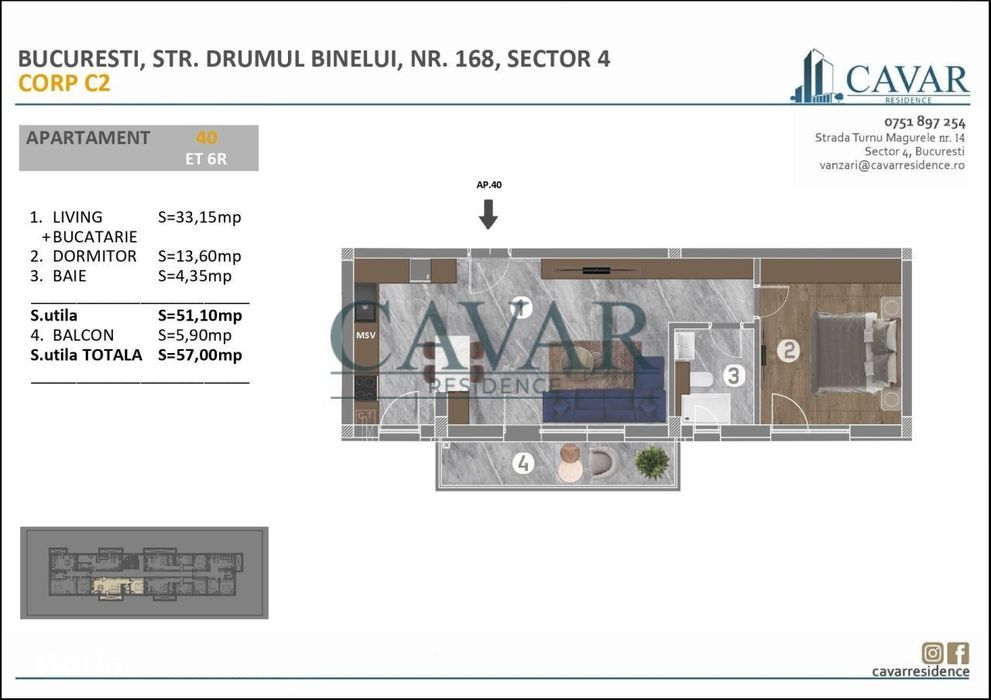 2 Camere Proiect Cavar Residence Drumul Binelui 168