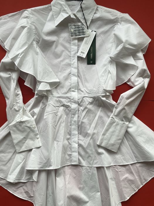 Karl Lagerfeld : Huns Pick Ruffle Poplin Shirt - НОВА XS / Оригинал