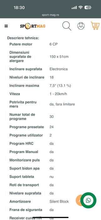 Banda de alergat electrica