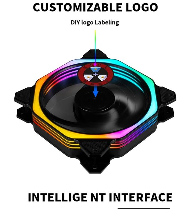 120 мм светодиодный вентилятор, уникальный волшебный кубический дизайн